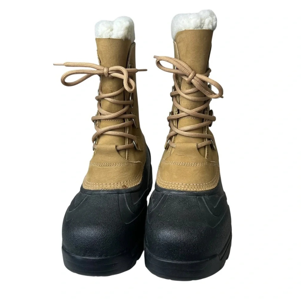Sorel Caribou Men’s Size 10 Tan and Black Winter Packs Snow Boots